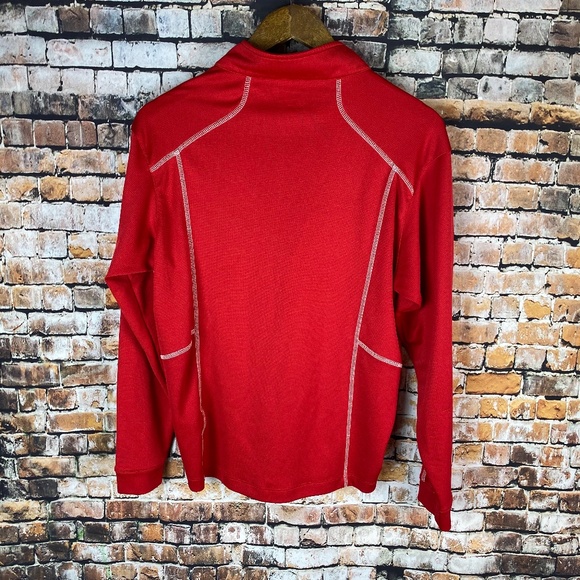 NEBRASKA 1/4 Zip Red & White Pullover - Picture 2 of 7